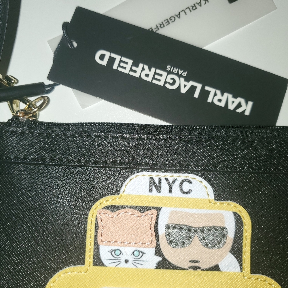 SOLD/KARL LAGERFELD PARIS Karl & Cat Black Yellow - Picture 4 of 8